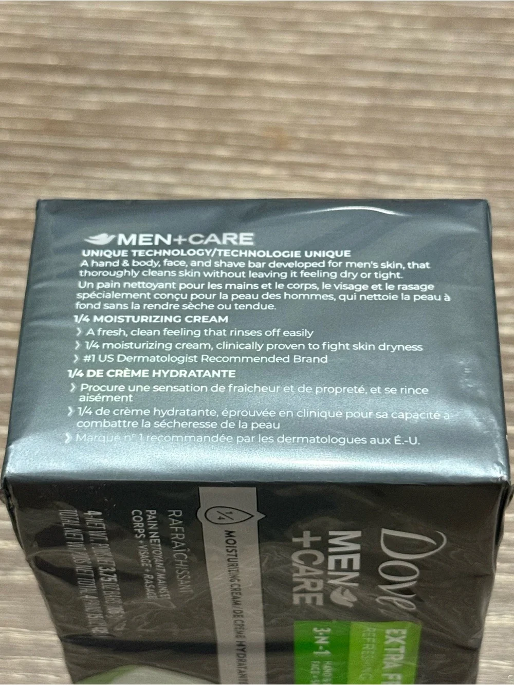 NWT Dove Men+Care Extra Fresh 3-in-1 Bar Soap 4 pack